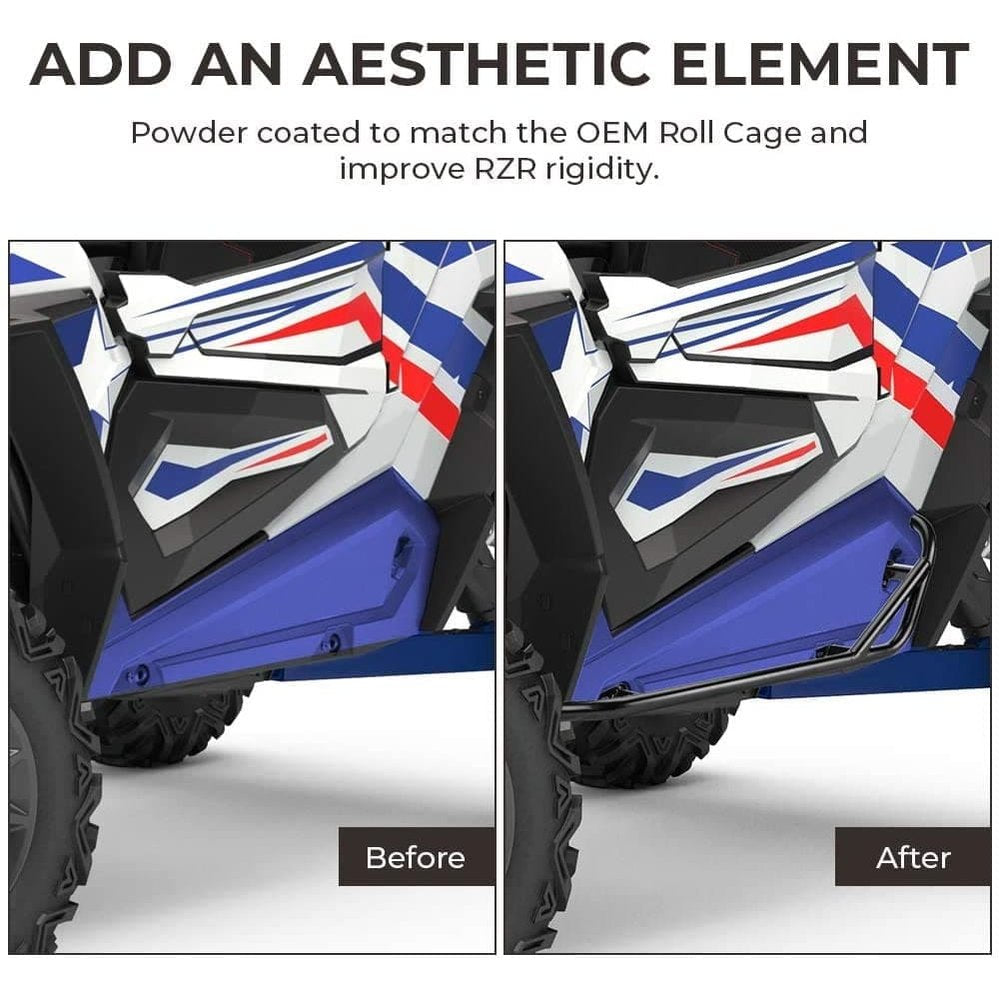 Kemimoto Polaris RZR XP 1000/XP Turbo Nerf Bars Rock Sliders