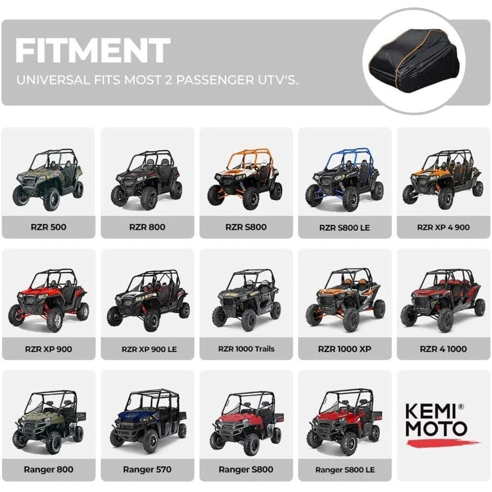 Kemimoto Polaris UTV Cover w/ Rlective Strip