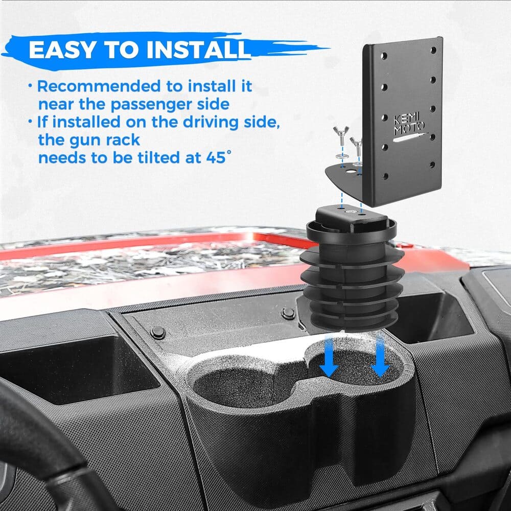 Kemimoto Polaris UTV Rifle Gun Holder