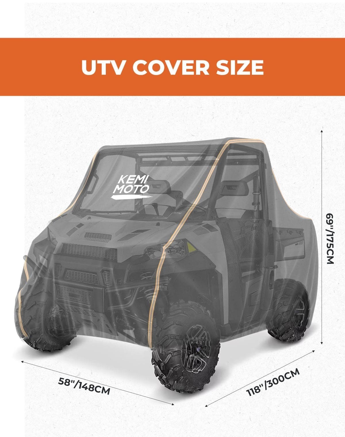 Kemimoto 2-3 Seater UTV Cover