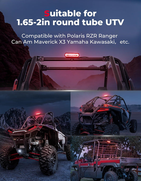 Kemimoto Can-Am Maverick X3 UTV Universial LED Chase Brake Tail Lights