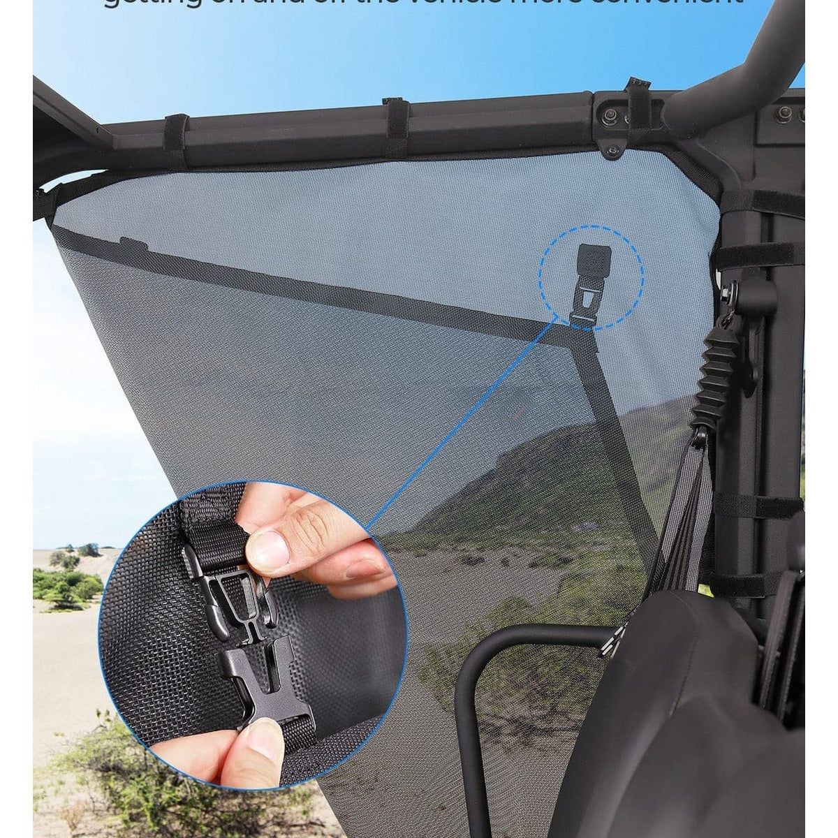 Kemimoto Tracker 800SX Crew Side Window Net Doors