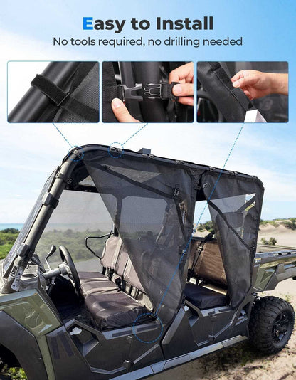 Kemimoto Tracker 800SX Crew Side Window Net Doors