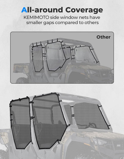 Kemimoto Tracker 800SX Crew Side Window Net Doors