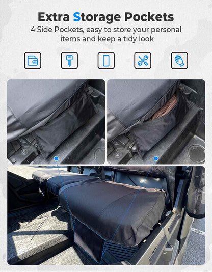 Kemimoto Tracker 800SX Water-Resistant Seat Cover with Storage Pocket