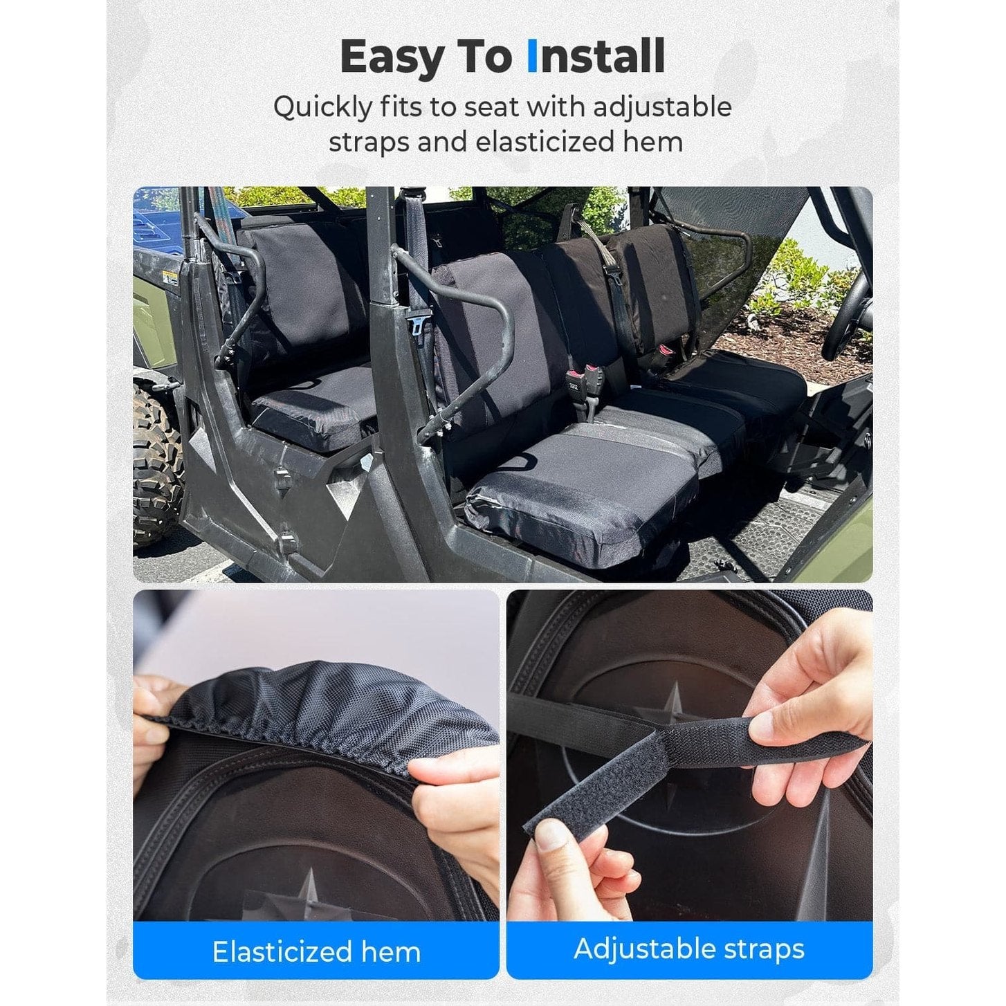 Kemimoto Tracker 800SX Water-Resistant Seat Cover w/ Storage Pocket