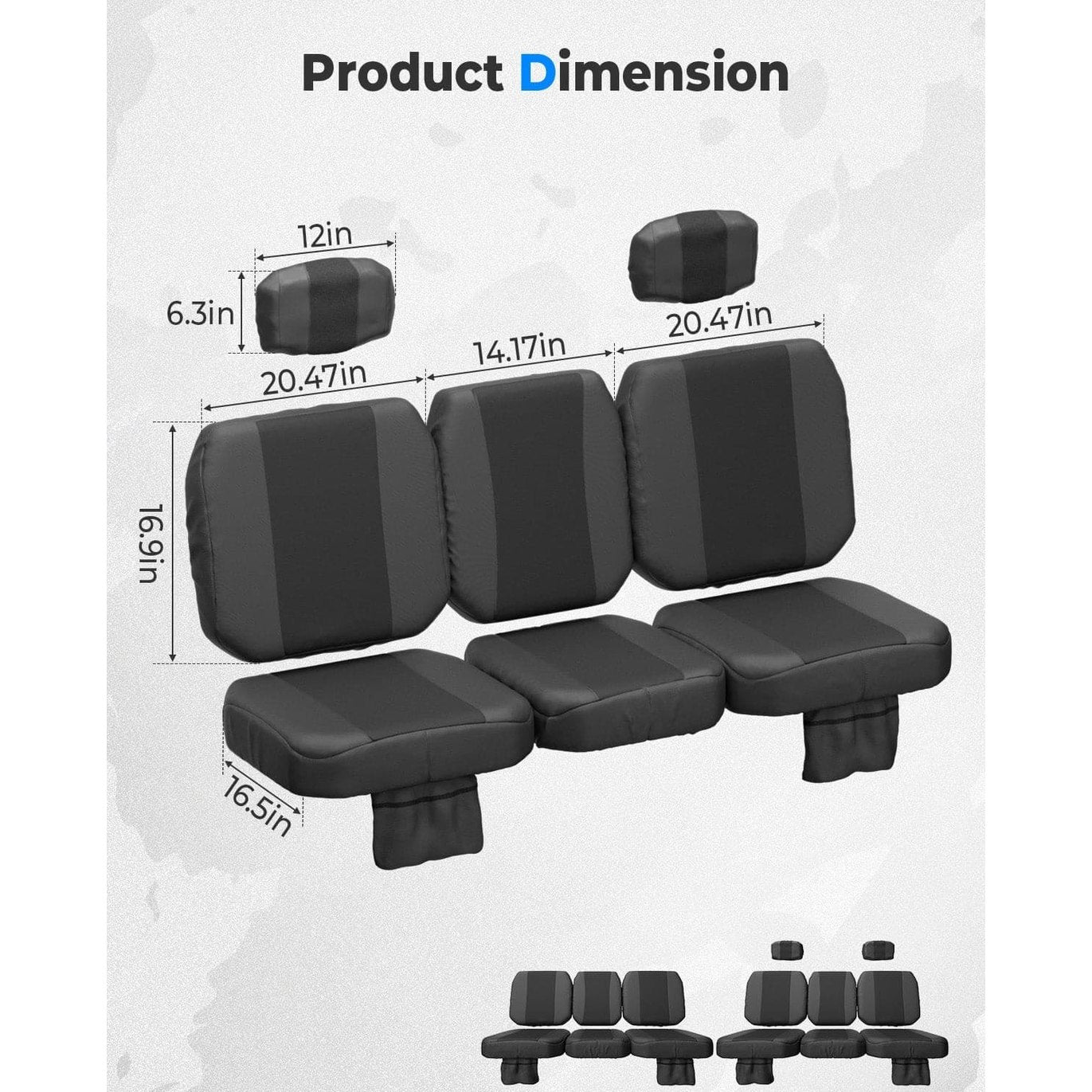 Kemimoto Tracker 800SX Water-Resistant Seat Cover w/ Storage Pocket
