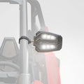 Kemimoto Universal 1.75"/2" Rear View Side Mirrors w/ LED Rock Light - 1 Pair
