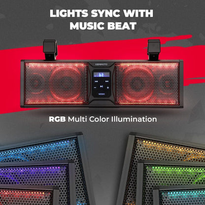 Kemimoto Universal 16" RGB Sound Bar 1.75''/2.25'' Roll Bar