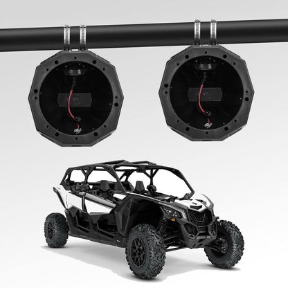 Kemimoto Universal 6.5" Speaker Cage Swivel Pods with 1.75" to 2" Mounting Clamps