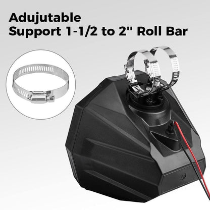 Kemimoto Universal 6.5" Speaker Cage Swivel Pods with 1.75" to 2" Mounting Clamps