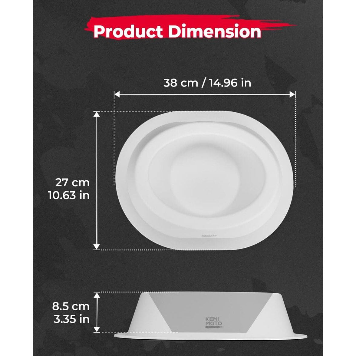 Kemimoto 6x9 Universal White Angeled Speaker Pods - 2 PCs