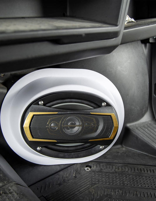Kemimoto Universal Angeled Speaker Pods for 6x9 Speakers - White 2 Pcs