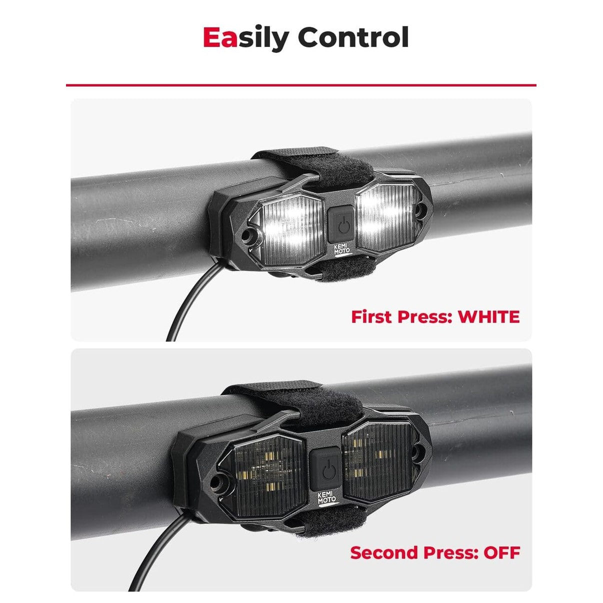 Kemimoto Universal Cab Roll Cage Waterproof LED Light