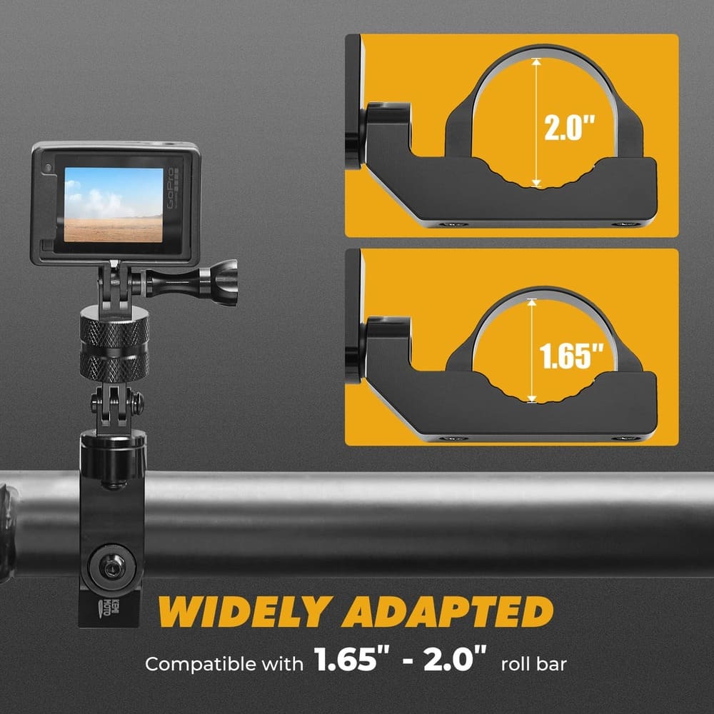 Kemimoto Universal GoPro Roll Bar Mount