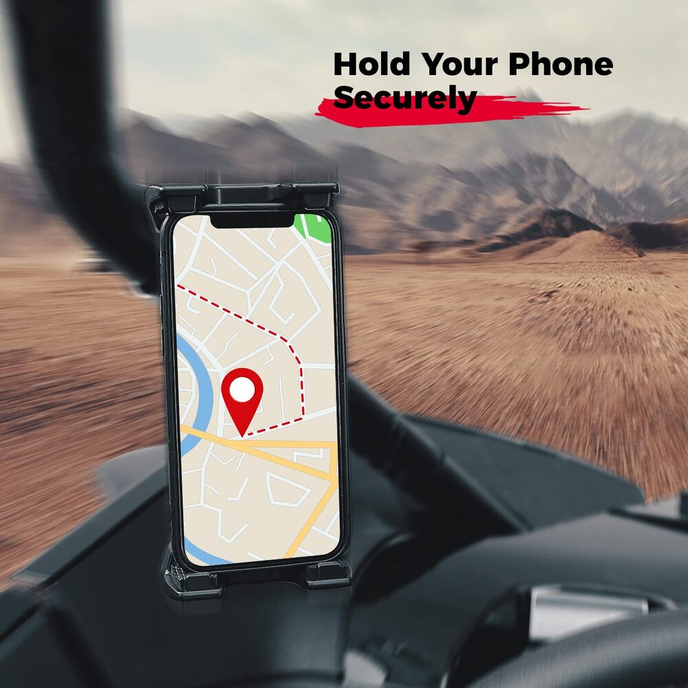 Kemimoto Universal Phone Holder for 0.6-1.25"/1.5-1.75" Roll Bar