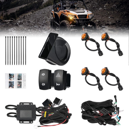 Kemimoto Universal Plug & Play Turn Signal Kit With Rocker Switch & 105D Horn