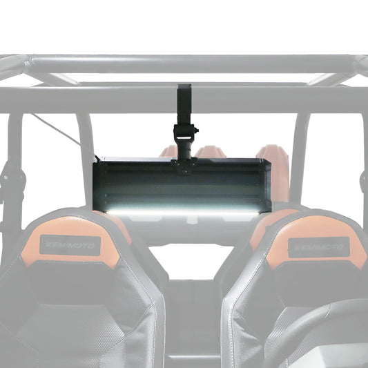 Kemimoto Upgraded UTV Rear View Center Mirror Interior Light fit 1.6"-2" Mount