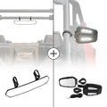 Kemimoto UTV 1.65"-2" Rear View Mirror & 1.75"-2" LED Side Mirror