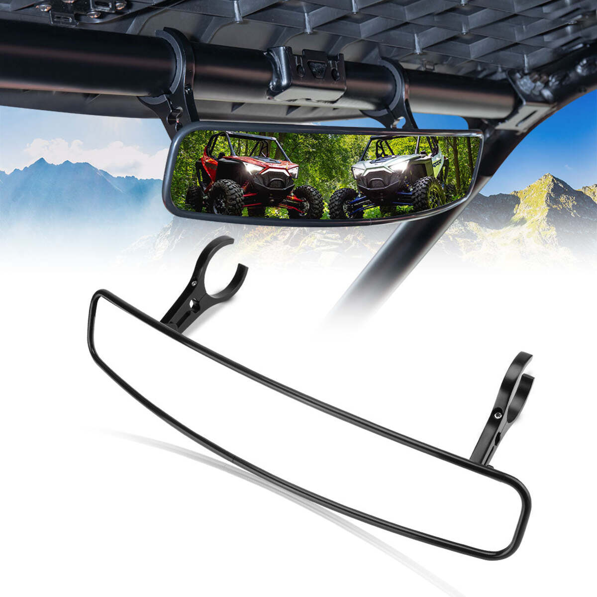 Kemimoto UTV 1.75"/2" Side View Mirror & Rearview Mirrors