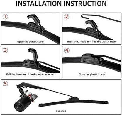 Kemimoto UTV 12V Electric Windshield Wiper Kit