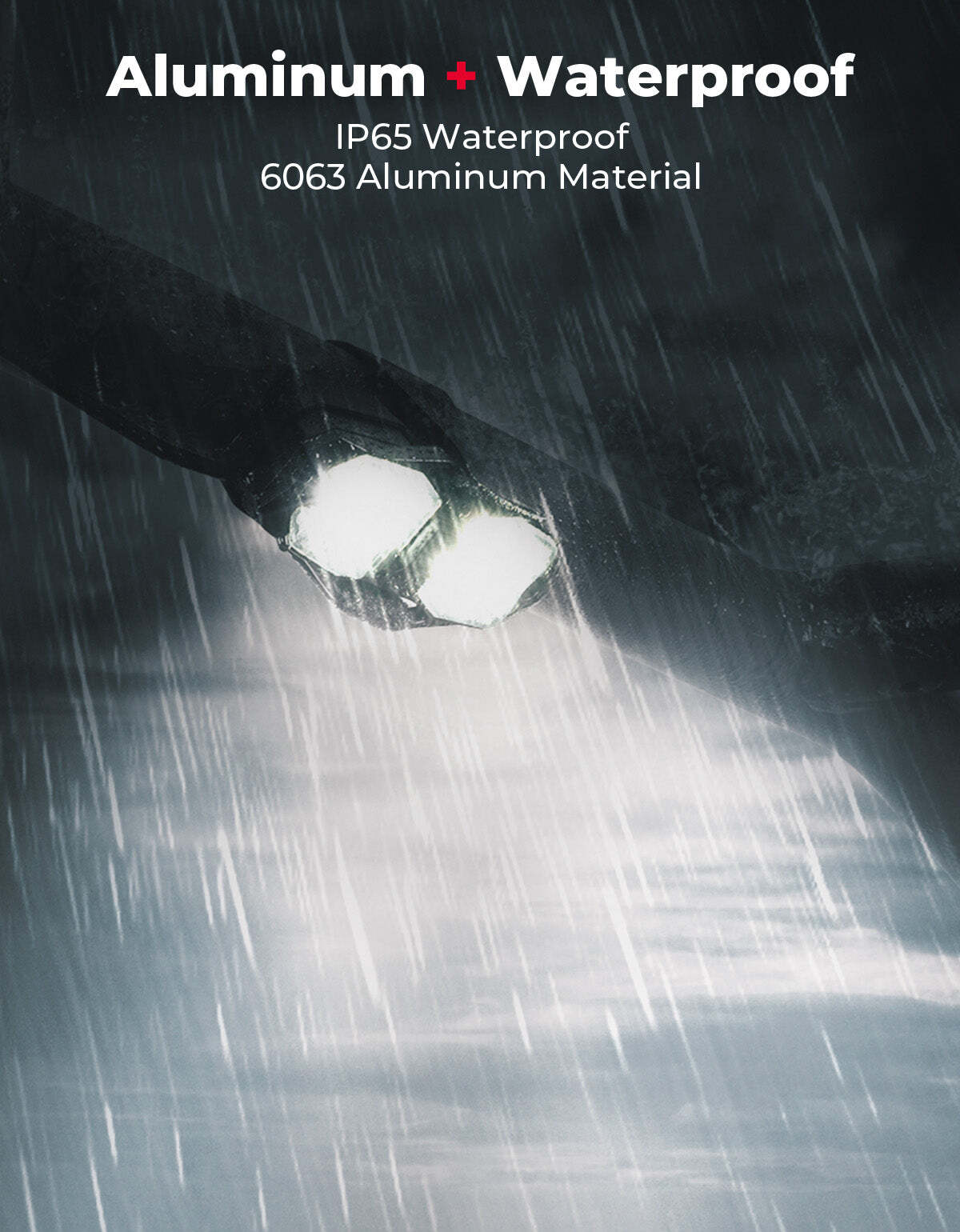 Kemimoto UTV Aluminum Waterproof Dome Light 600mAh Rechargeable for 1.5"-2" Roll Bar
