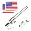 Kemimoto UTV/ATV 5ft Bluetooth Control Spiral Whip Light w/ Turn Signal Function - 2 PCs