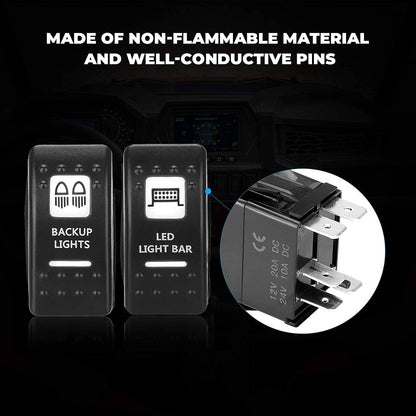 Kemimoto UTV / ATV 5Pin Rocker Switch