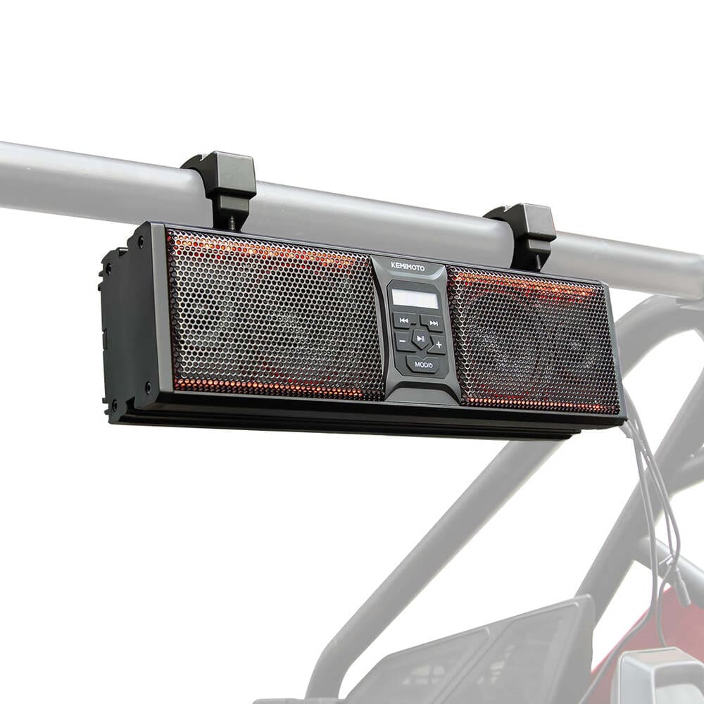 Kemimoto UTV/ATV BT 5.0 Amplified IP65 Waterproof Dustproof 16'' RGB Sound Bar