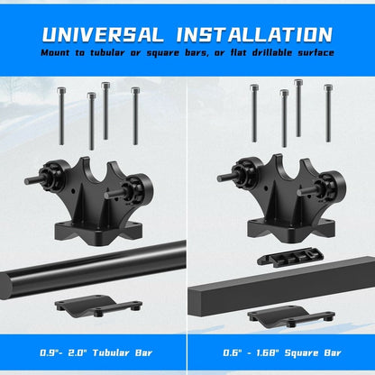 Kemimoto UTV/ATV Double U-bracket Mount Grip