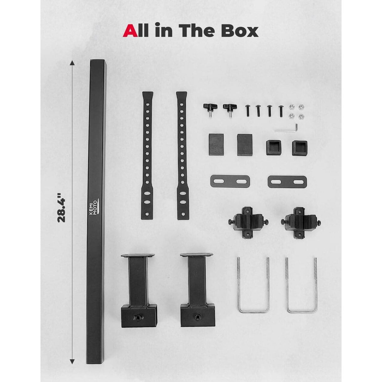 Kemimoto UTV/ATV 0.79"-1.77" Universal U-Bolt Tool Holder - Square Tube