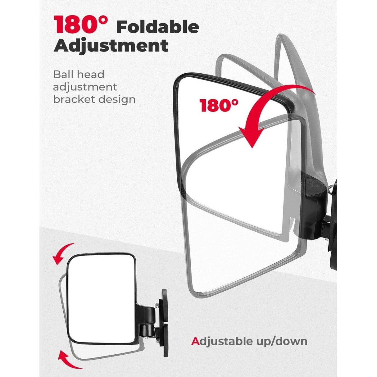 Kemimoto UTV/ATV Tractors/ Lawn & Mover 114Lbs Magnetic Side Mirrors - 1 Pair