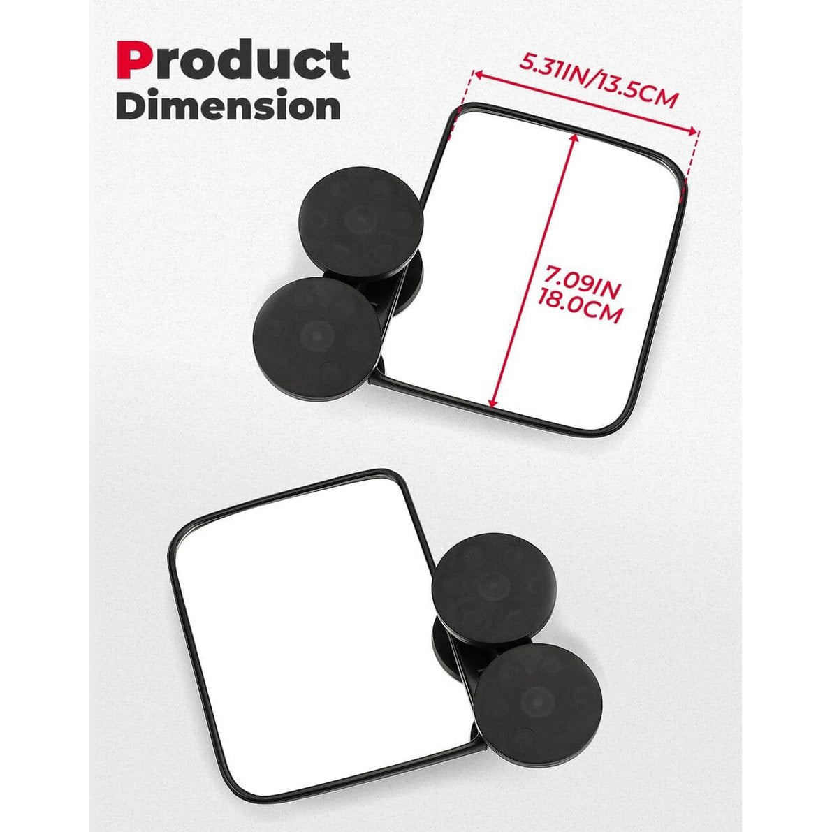 Kemimoto UTV/ATV Tractors/ Lawn & Mover 114Lbs Magnetic Side Mirrors - 1 Pair