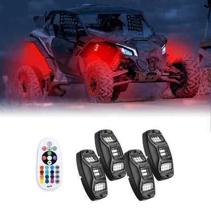 Kemimoto UTV/ATV Universal 8 Pods RGB Rock Light Kit
