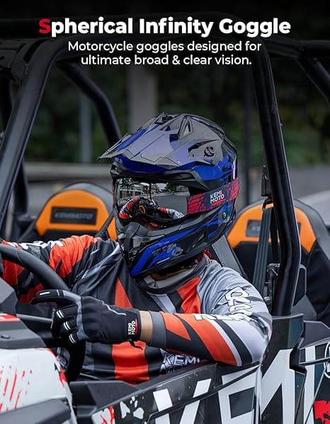 Kemimoto UTV/ ATV UV Protection Clear Vision Goggles
