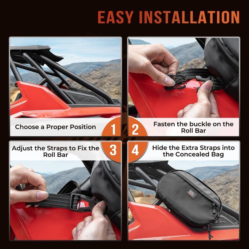 Kemimoto UTV Drive Belt Storage Bag with Reflective Strip