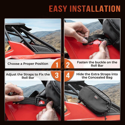 Kemimoto UTV Drive Belt Storage Bag with Reflective Strip