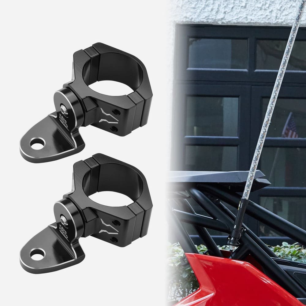 Kemimoto UTV Flag Mount Whip Light Mount 1.75"/2" Roll Bar