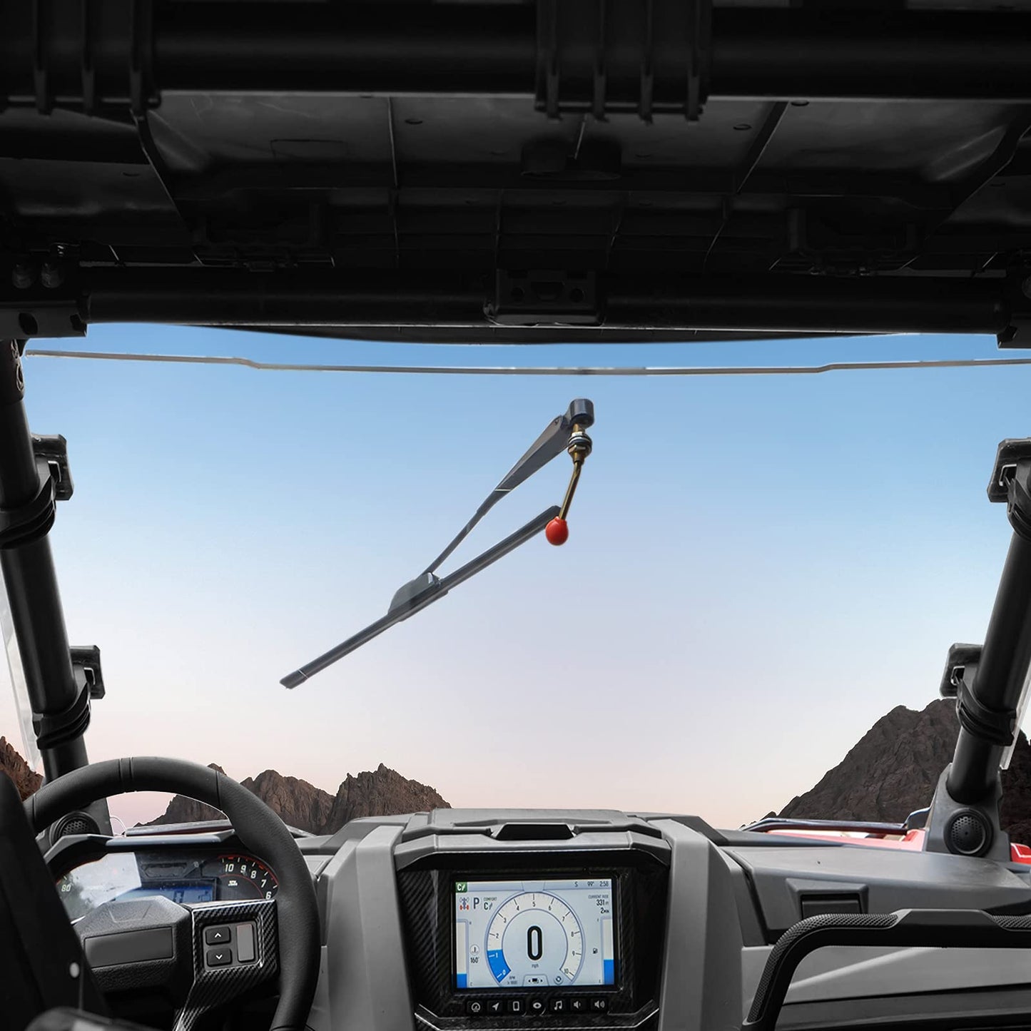 Kemimoto UTV Hand Operated Manual Windshield Wiper Kit