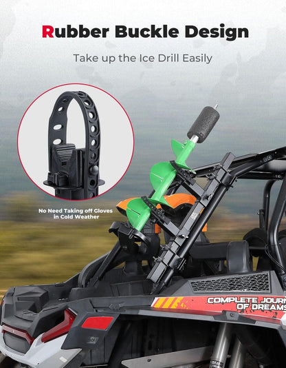 Kemimoto UTV Ice Auger Holder for 1.65''-2'' Roll Bar