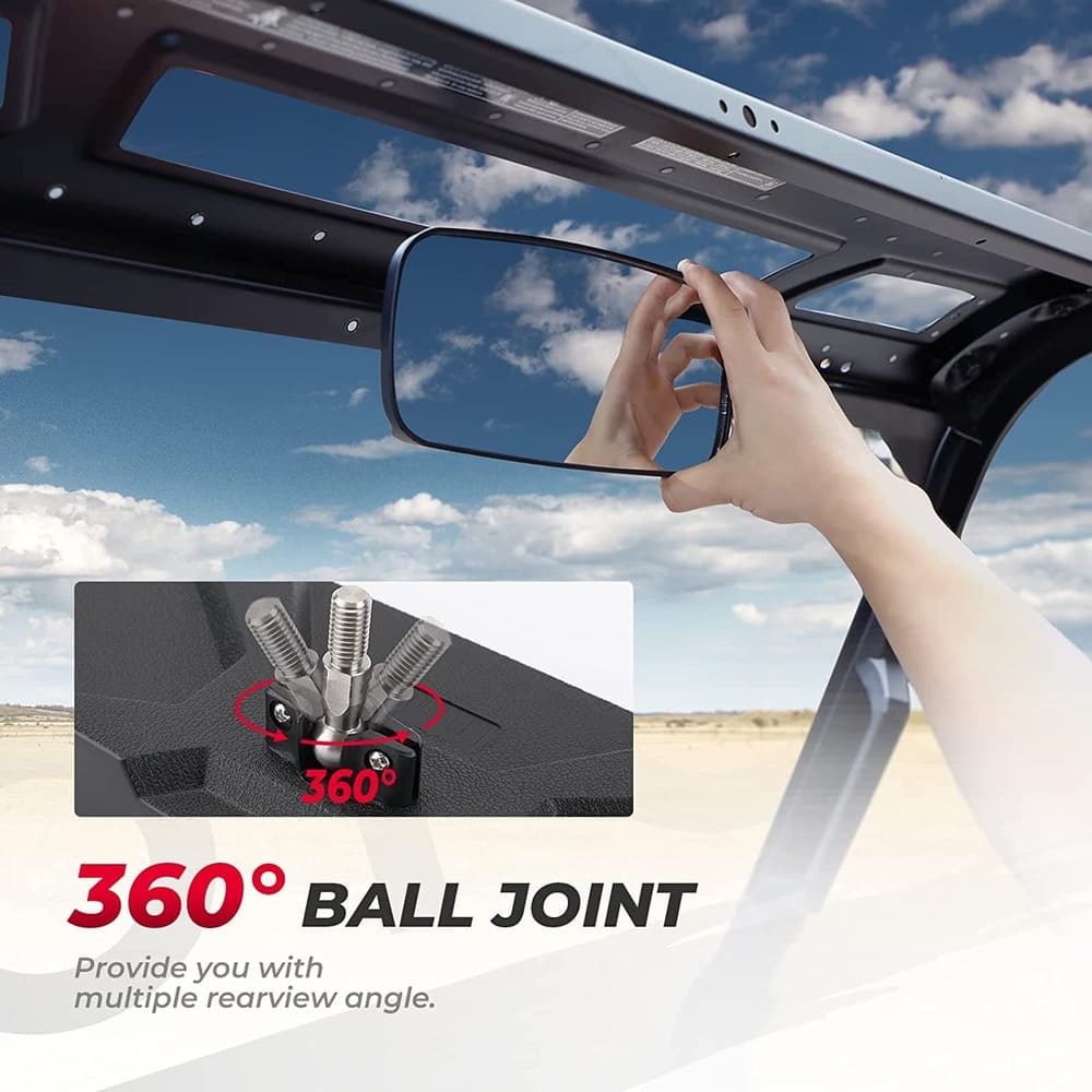 Kemimoto UTV Polaris Ranger Rear View Mirror