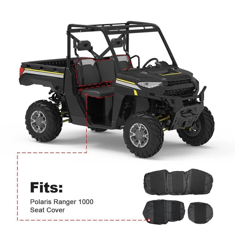 Kemimoto Polaris Ranger XP 1000/Crew UTV 3 Pcs Waterproof Seat Cover