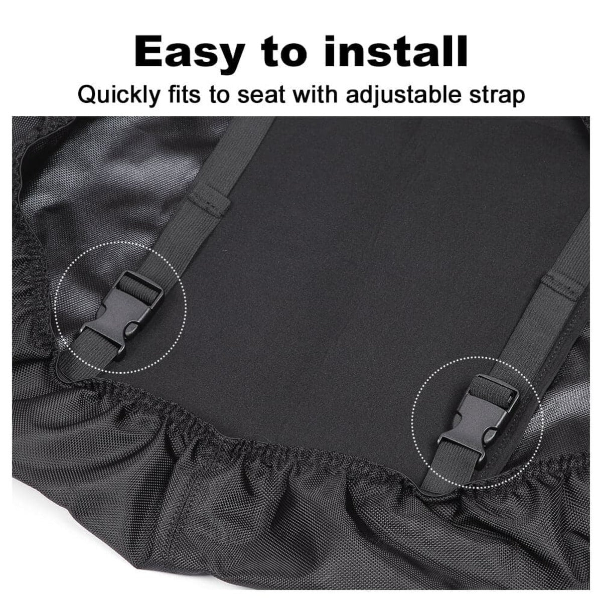 Kemimoto UTV Polaris Ranger XP 1000 Waterproof Seat Cover & 2” Tie Down Anchors