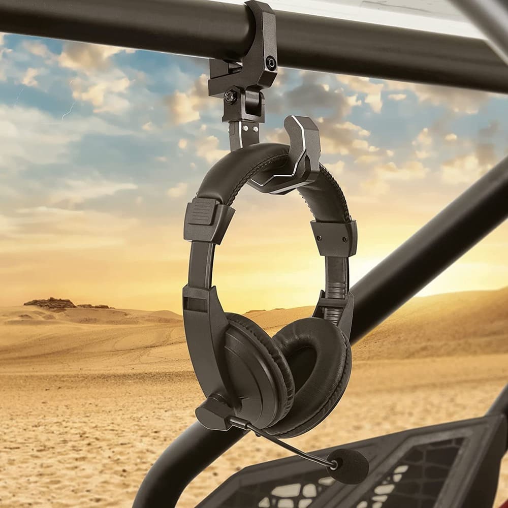 Kemimoto UTV Polaris Roll Cage Helmet Hook fit 1.6"-2" Roll Bar