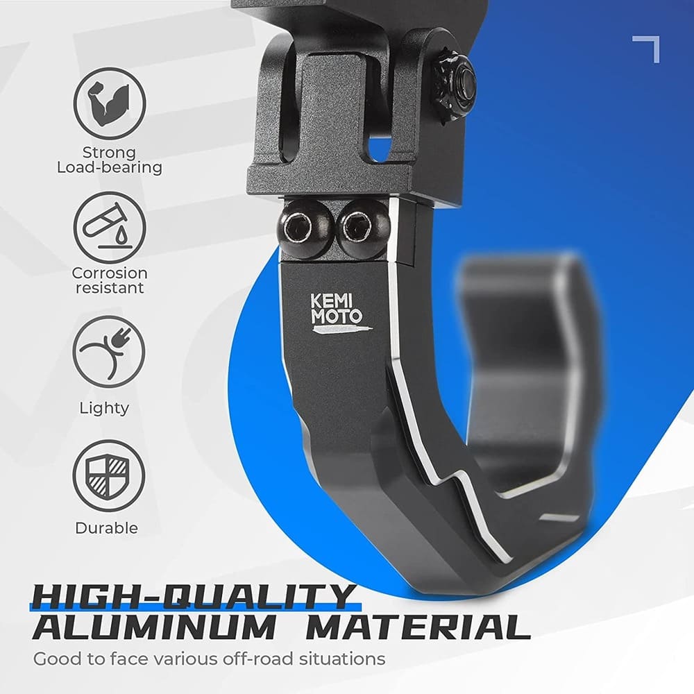 Kemimoto UTV Polaris Roll Cage Helmet Hook fit 1.6"-2" Roll Bar