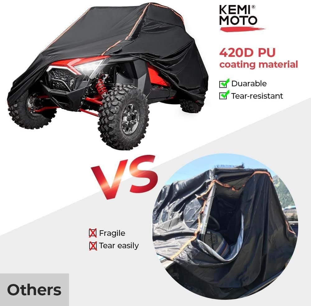 Kemimoto UTV Polaris RZR Cover with Rlective Strip