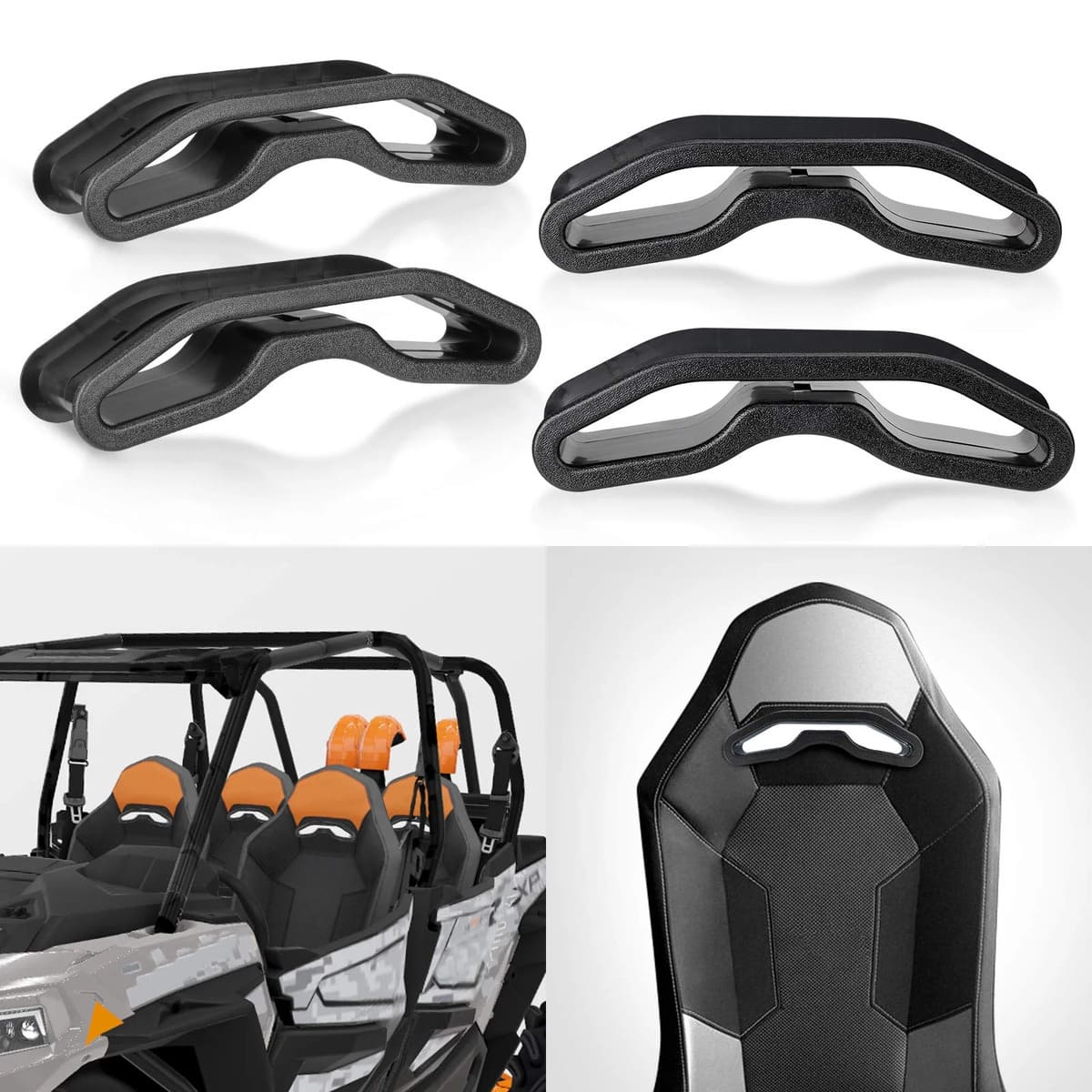 Kemimoto '16-'24 Polaris General 1000 UTV Pass Through Bezels - 4 Packs