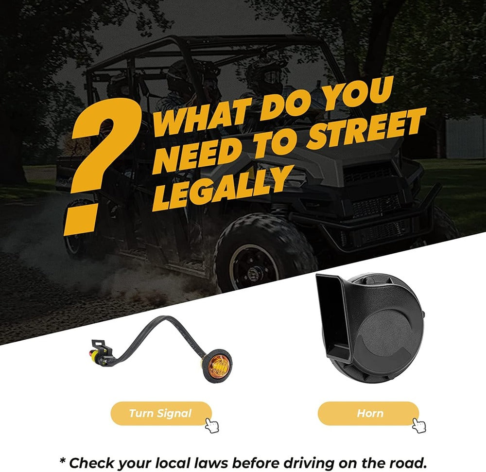 Kemimoto Polaris Universial Turn Signal Kit & 105D Horn