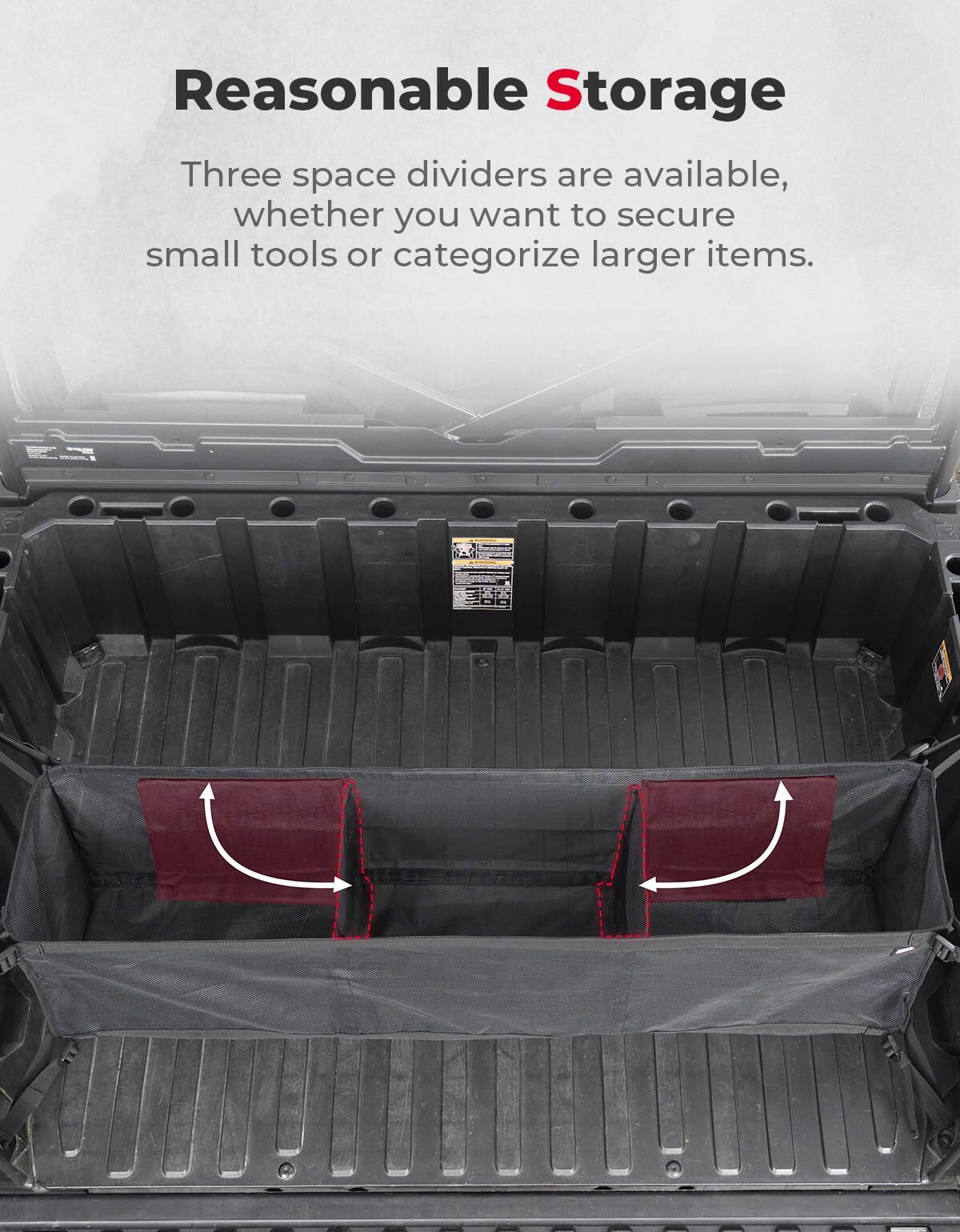 Kemimoto UTV Rear Bucket Storage Net