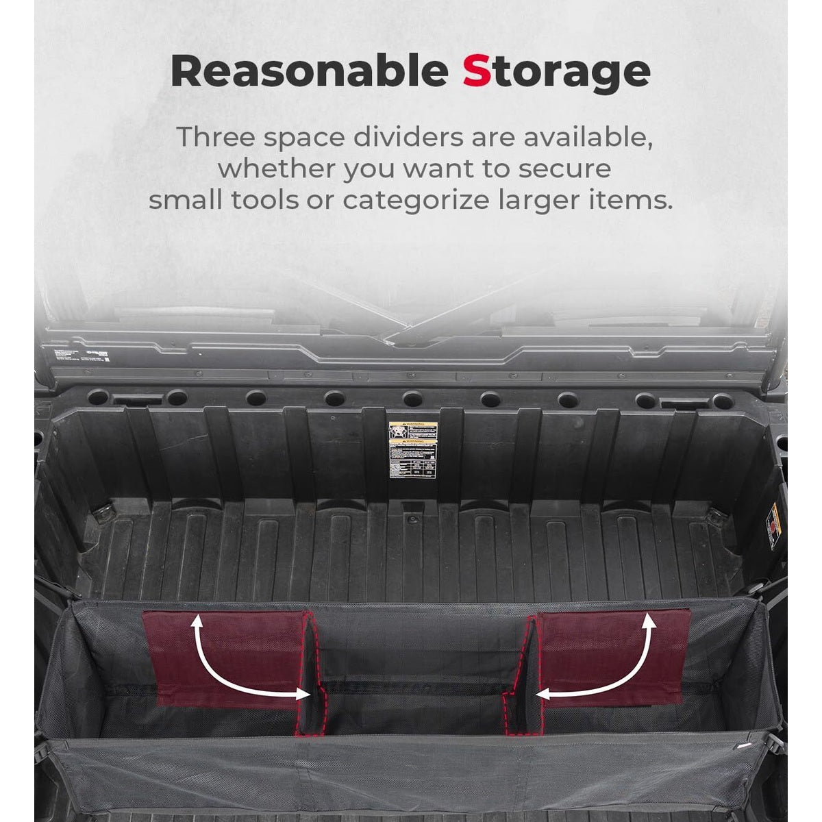 Kemimoto UTV Rear Bucket Storage Net
